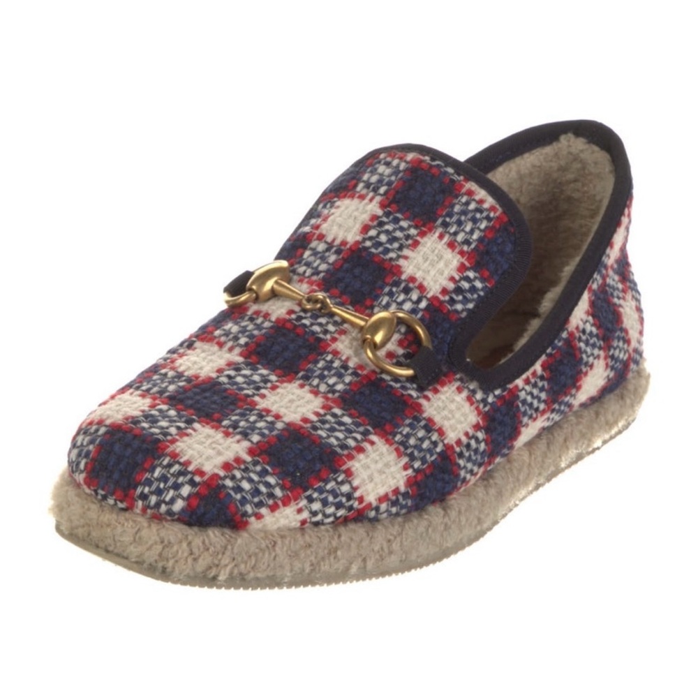 Gucci horsebit accent Tweed check Espadrilles Loafers